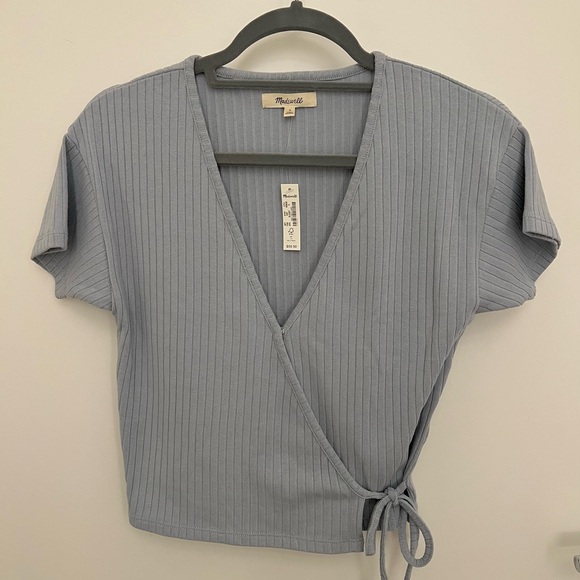 Madewell Wrap Crop Top - Picture 2 of 3